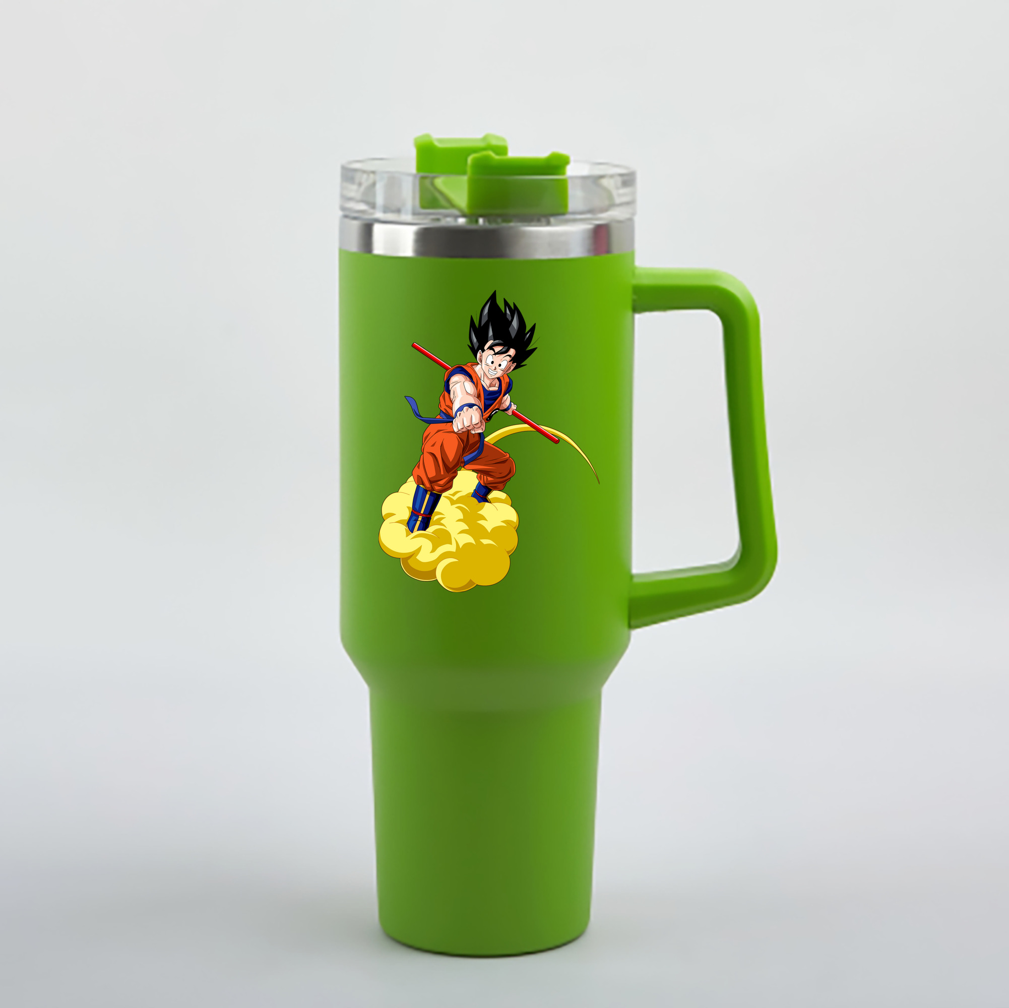 （画像用） ドラゴンボール 孫 悟飯（そんごはん）DRAGON BALL Son Gohan 1200mL車用タンブラー - クリスタルステッカー（プラスチックストロー付き）
